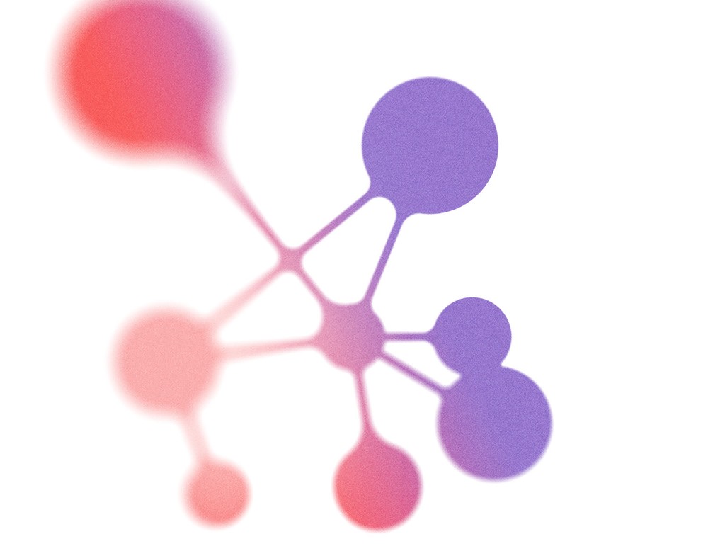 Grafisches Element in pink-lila